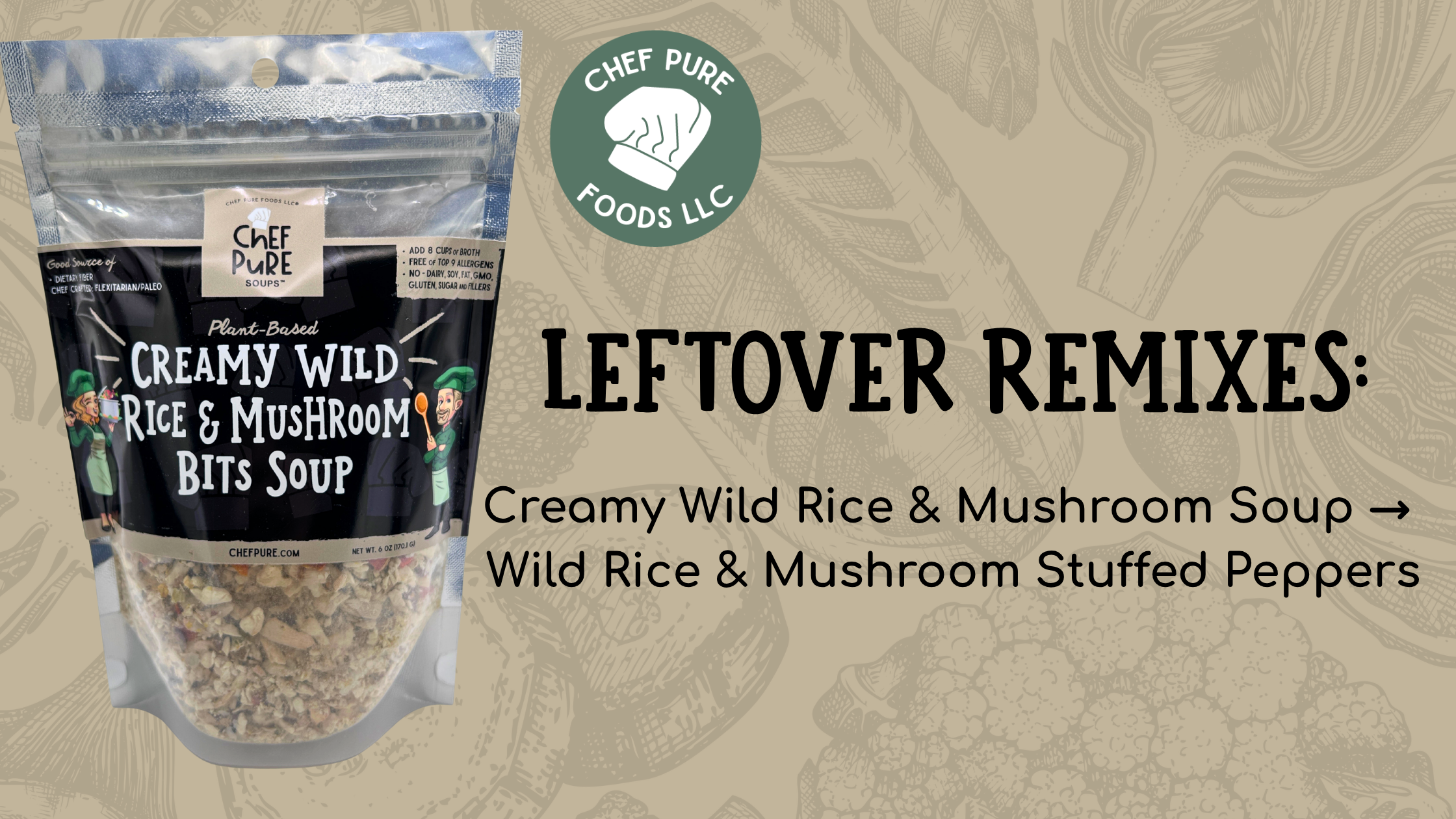 Leftover Creamy Wild Rice & Mushroom Soup →  Wild Rice & Mushroom Stuffed Peppers