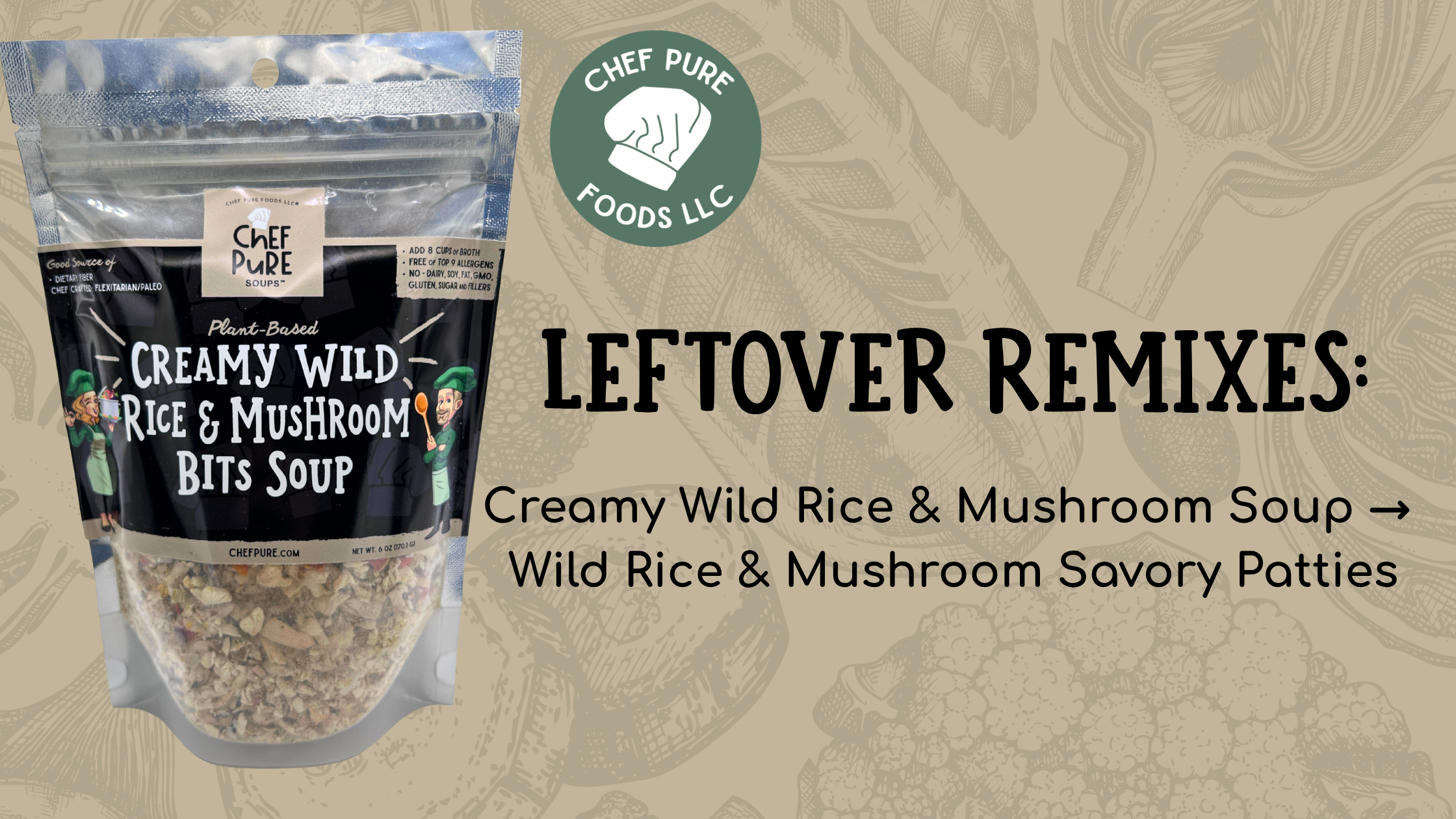 Leftover Creamy Wild Rice & Mushroom Soup →  Wild Rice & Mushroom Savory Patties