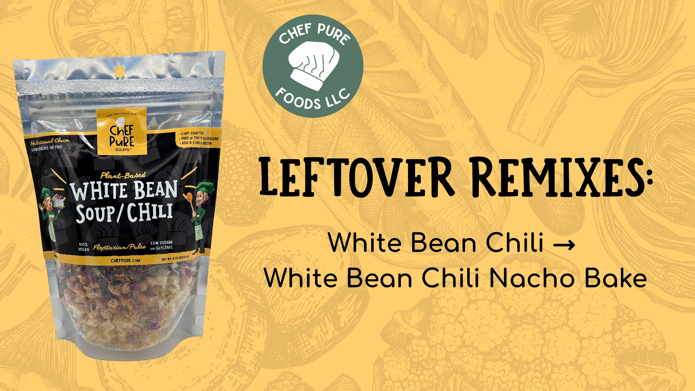 Leftover White Bean Chili → White Bean Chili Nacho Bake
