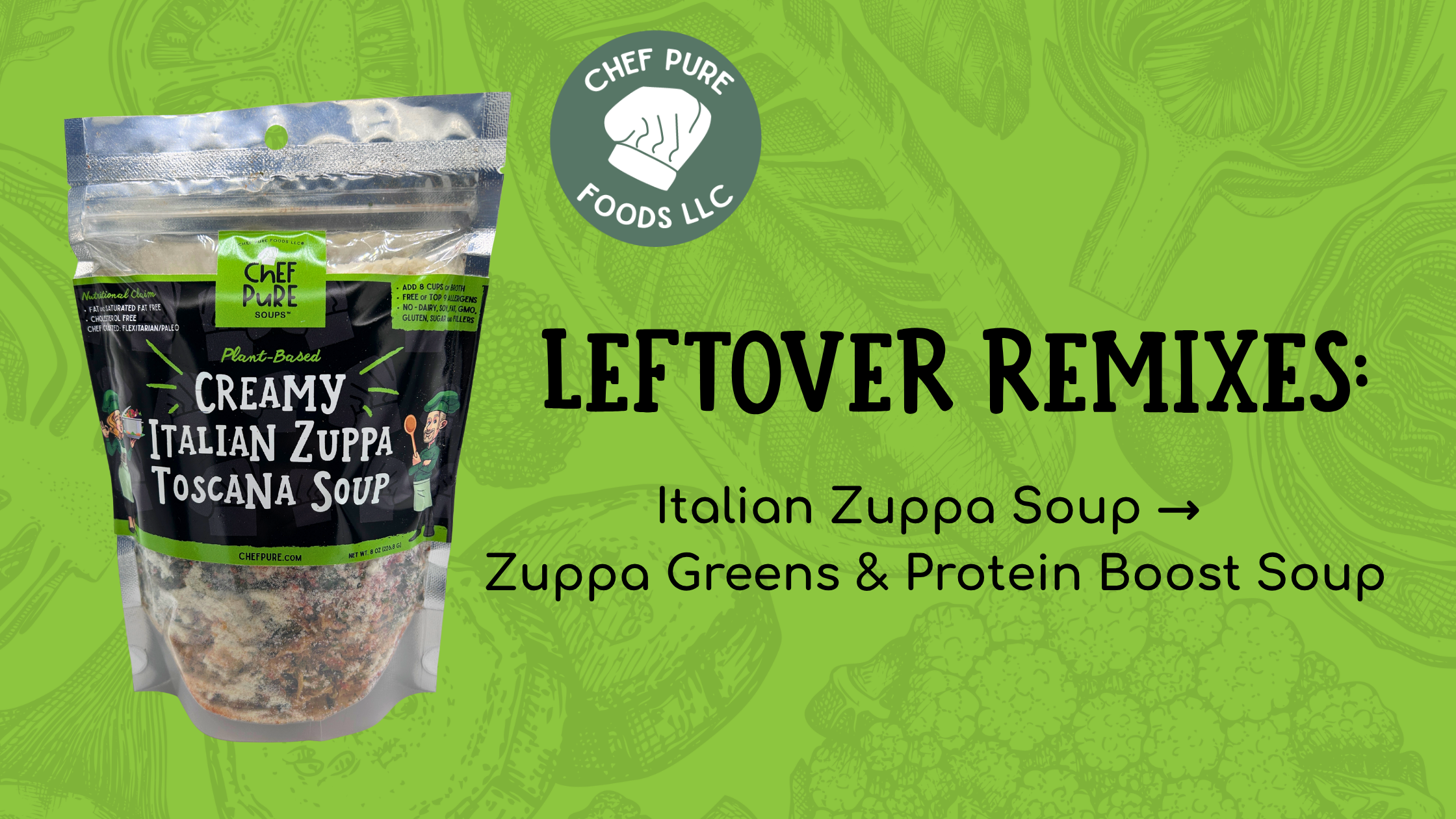 Leftover Italian Zuppa Soup → Zuppa Greens & Protein Boost Soup