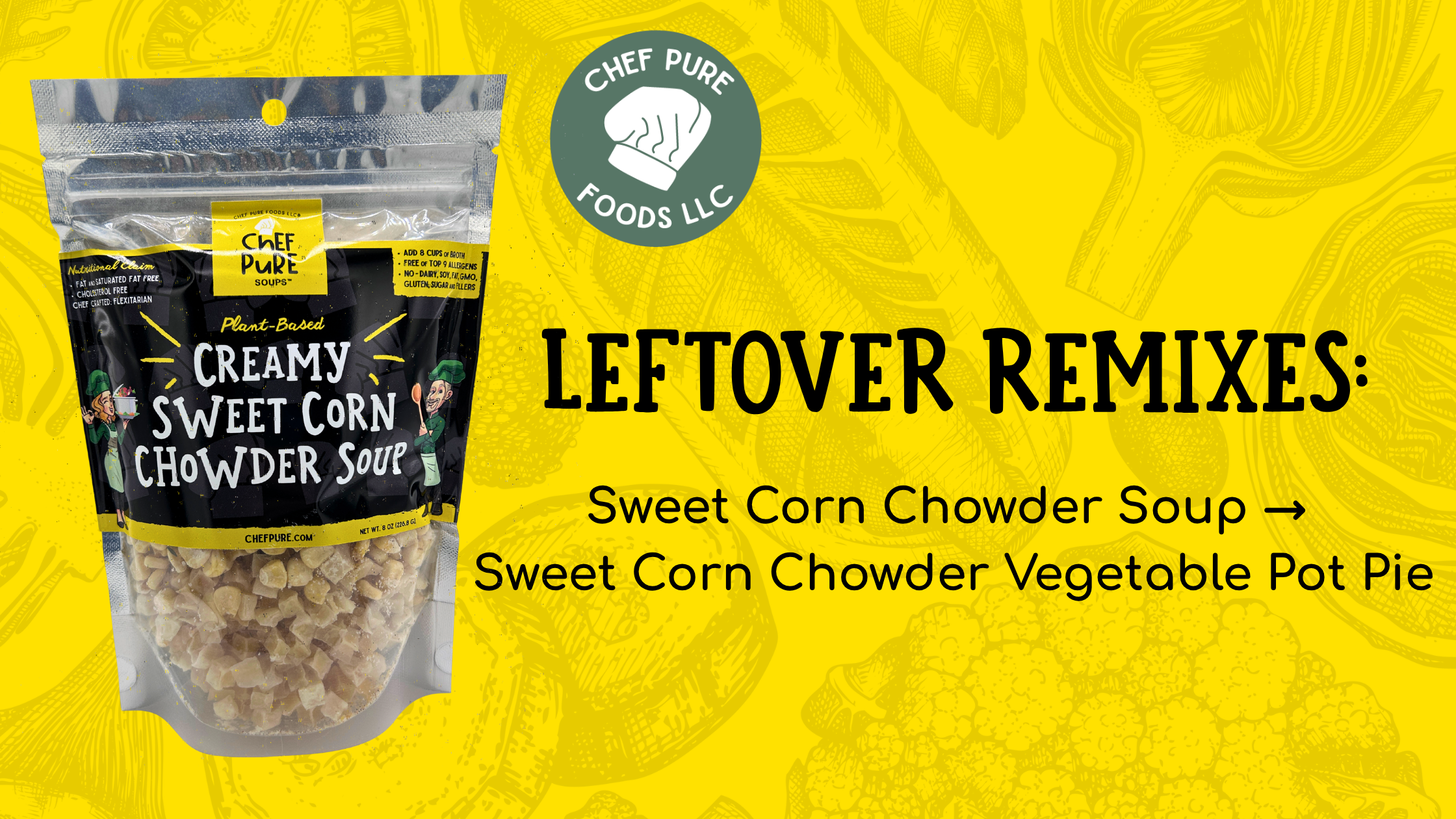 Leftover Sweet Corn Chowder Soup →  Sweet Corn Chowder Vegetable Pot Pie