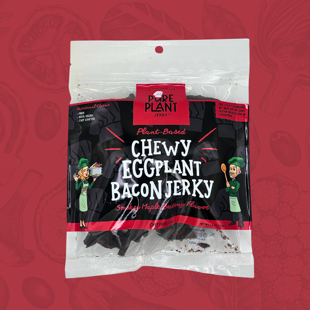 Eggplant jerky packaging