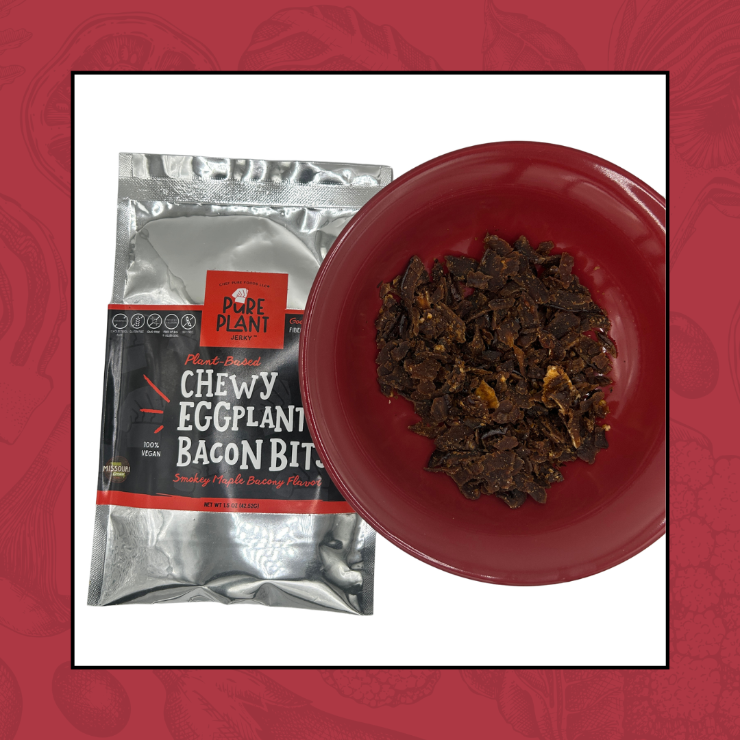 Chewy Bacon Eggplant Vegan Jerky Bits